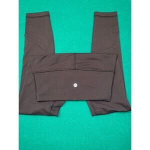 Lululemon Black Wonder Under Leggings w/Draw String SZ 4